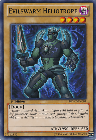 1st Edition, Battle Pack 2: War of the Giants - Round 2, Common, Dark, Normal Monster, Rock Evilswarm Heliotrope [BPW2-EN001] Common - Trading Card World