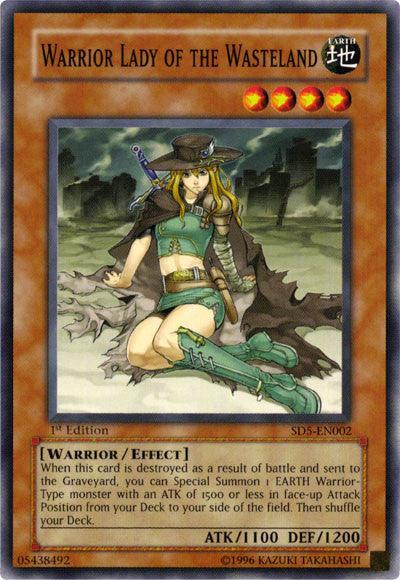 1st Edition, Common, Earth, Effect Monster, Structure Deck: Warrior's Triumph, Warrior Warrior Lady of the Wasteland [SD5-EN002] Common - Trading Card World