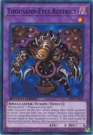 1st Edition, Common, Dark, Fusion/Effect Monster, Speed Duel: Match of the Millennium, Spellcaster Thousand-Eyes Restrict [SS04-ENB30] Common - Trading Card World