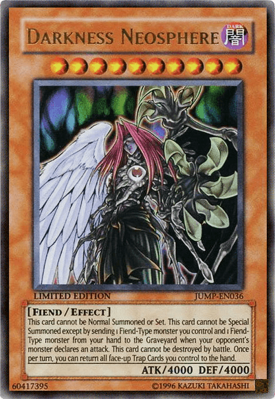 Dark, Effect Monster, Fiend, Limited, Shonen Jump Magazine Promos, Ultra Rare Darkness Neosphere [JUMP-EN036] Ultra Rare - Trading Card World