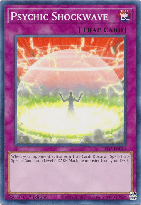 1st Edition, Common, Legendary Duelists: Rage of Ra, Normal Trap, Trap, Unlimited Psychic Shockwave [LED7-EN045] Common - Trading Card World
