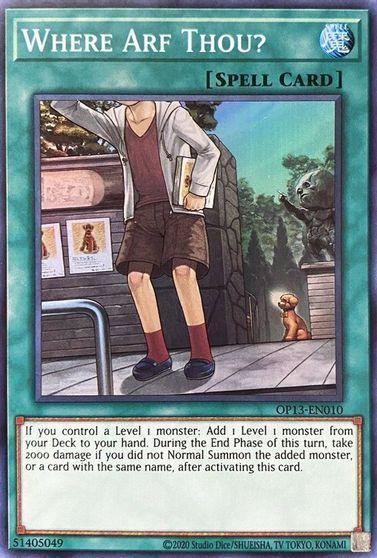 Normal Spell, OTS Tournament Pack 13, Spell, Super Rare, Unlimited Where Arf Thou? [OP13-EN010] Super Rare - Trading Card World