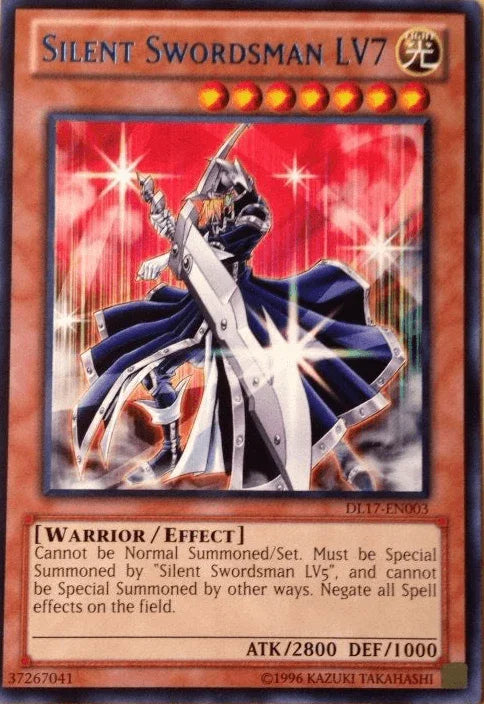 Duelist League Promo, Effect Monster, Light, Rare, Unlimited, Warrior Silent Swordsman LV7 (Blue) [DL17-EN003] Rare - Trading Card World