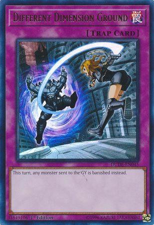 1st Edition, Duel Devastator, Normal Trap, Trap, Ultra Rare Different Dimension Ground [DUDE-EN045] Ultra Rare - Trading Card World