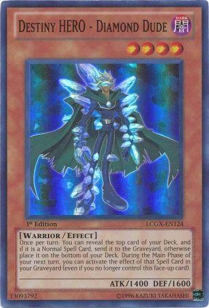 1st Edition, Dark, Effect Monster, Legendary Collection 2, Super Rare, Unlimited, Warrior Destiny HERO - Diamond Dude [LCGX-EN124] Super Rare - Trading Card World