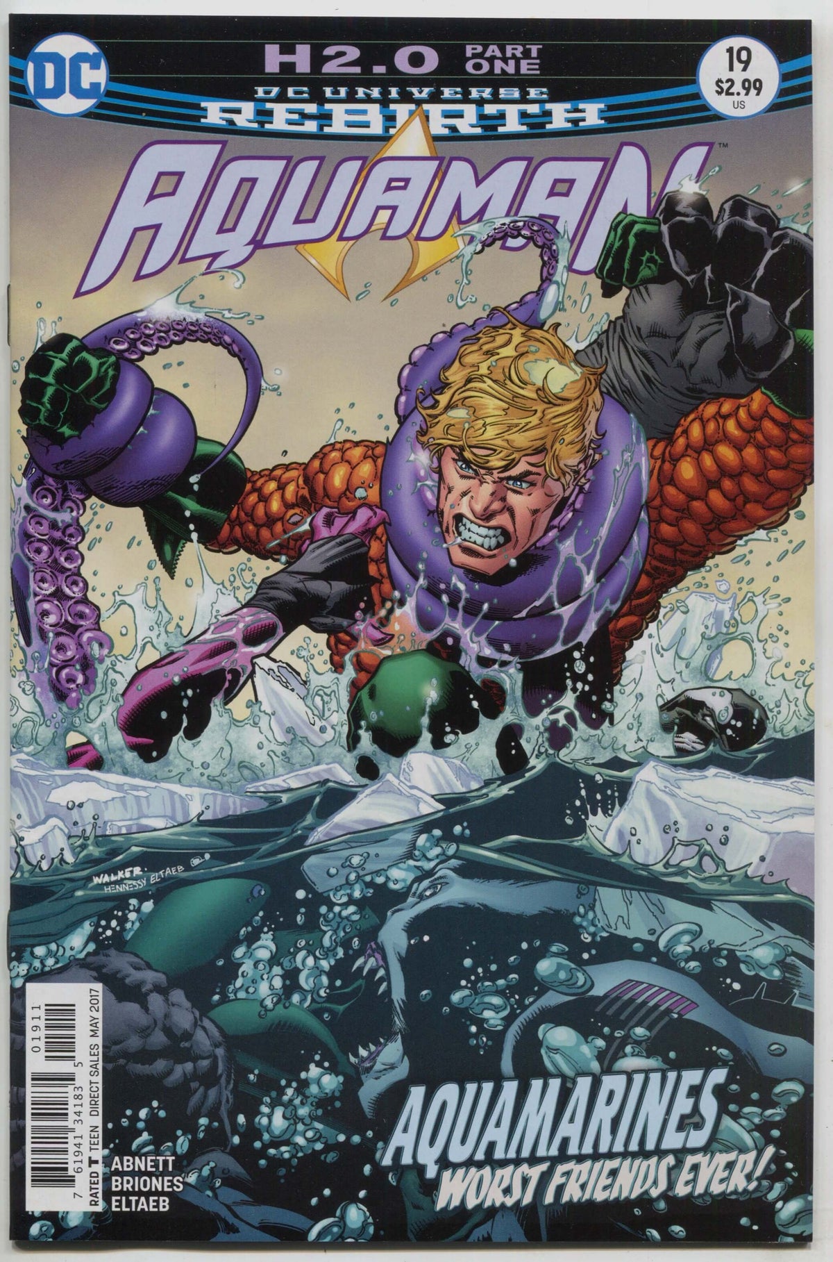 Aquaman 19 A 6th Series DC 2016 NM Brad Walker
