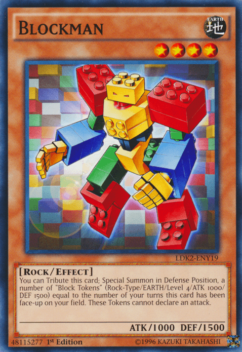 1st Edition, Common, Earth, Effect Monster, Legendary Decks II, Rock, Unlimited Blockman [LDK2-ENY19] Common - Trading Card World