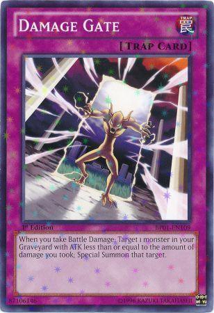 1st Edition, Battle Pack: Epic Dawn, Normal Trap, Starfoil Rare, Trap, Unlimited Damage Gate [BP01-EN109] Starfoil Rare - Trading Card World