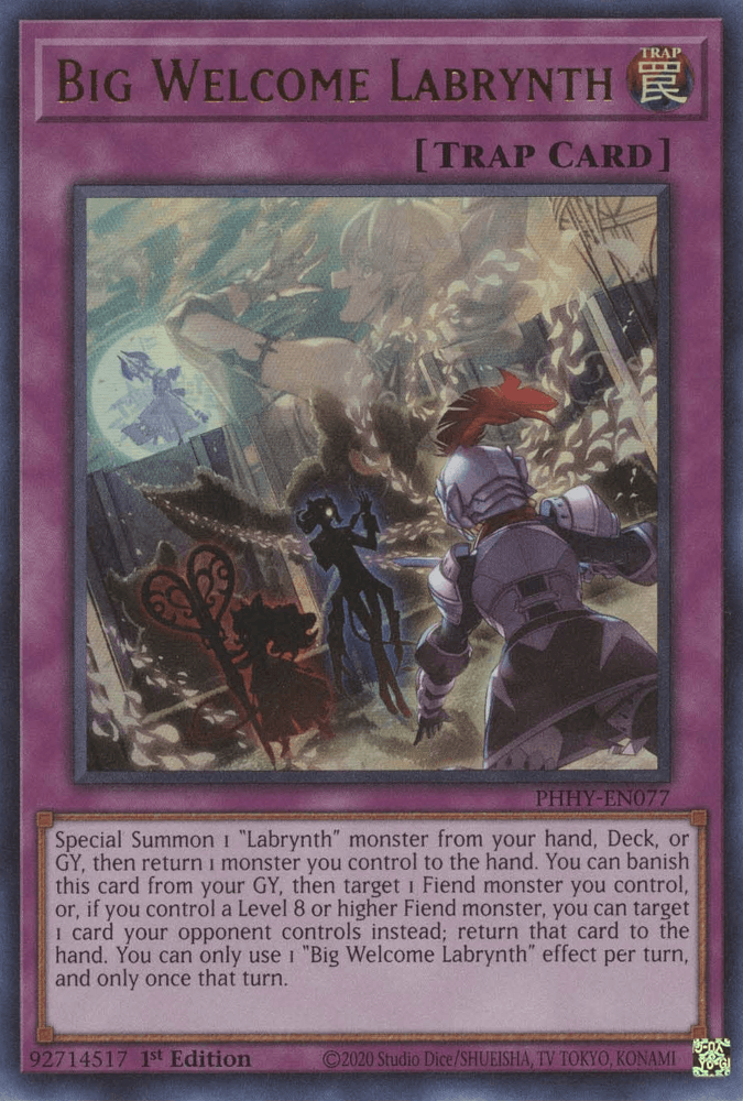1st Edition, Normal Trap, Photon Hypernova, Trap, Ultra Rare Big Welcome Labrynth [PHHY-EN077] Ultra Rare - Trading Card World