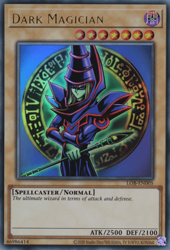 Dark, Legend of Blue Eyes White Dragon (25th Anniversary Edition), Normal Monster, Spellcaster, Ultra Rare, Unlimited Dark Magician (25th Anniversary) [LOB-EN005] Ultra Rare - Trading Card World