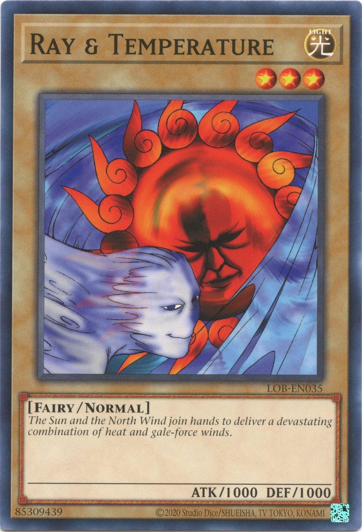 Common, Fairy, Legend of Blue Eyes White Dragon (25th Anniversary Edition), Light, Normal Monster, Unlimited Ray & Temperature (25th Anniversary) [LOB-EN035] Common - Trading Card World