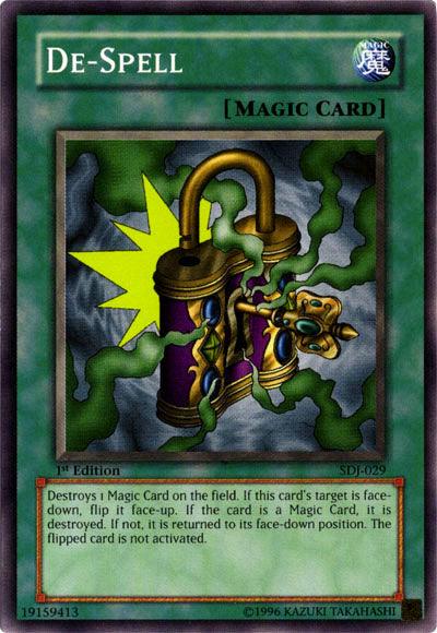 1st Edition, Common, Normal Spell, Spell, Starter Deck: Joey, Unlimited De-Spell [SDJ-029] Common - Trading Card World
