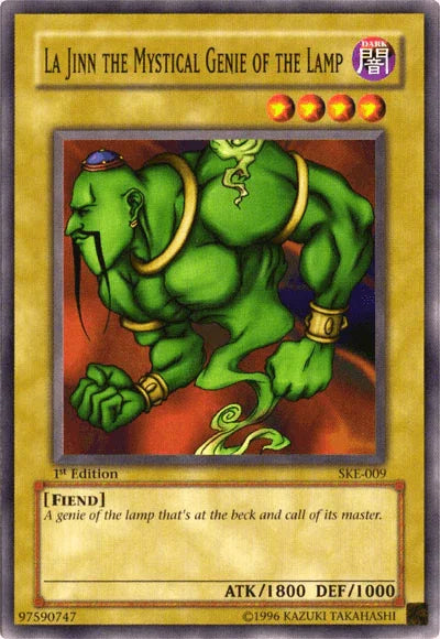 1st Edition, Common, Dark, Fiend, Normal Monster, Starter Deck: Kaiba Evolution, Unlimited La Jinn the Mystical Genie of the Lamp [SKE-009] Common - Trading Card World