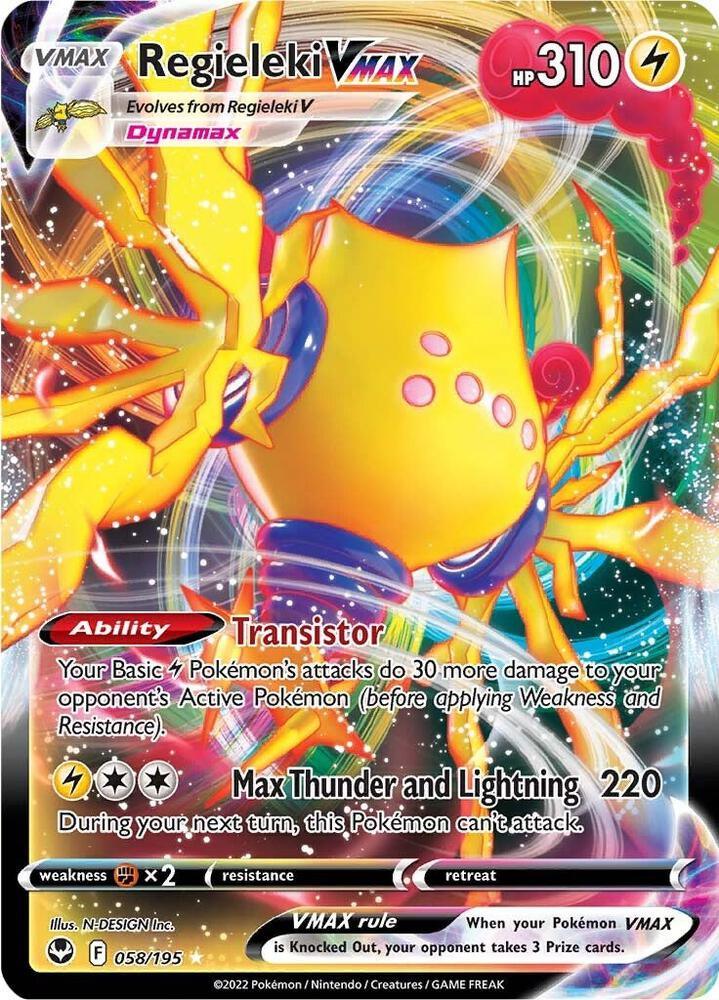 Sword & Shield: Silver Tempest Regieleki VMAX (058/195) [Sword & Shield: Silver Tempest] - Trading Card World