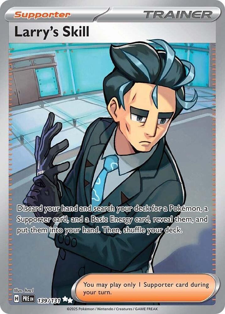 139, Holofoil, Scarlet & Violet: Prismatic Evolutions, Supporter, Ultra Rare Larry's Skill (139/131) [Scarlet & Violet: Prismatic Evolutions] - Trading Card World