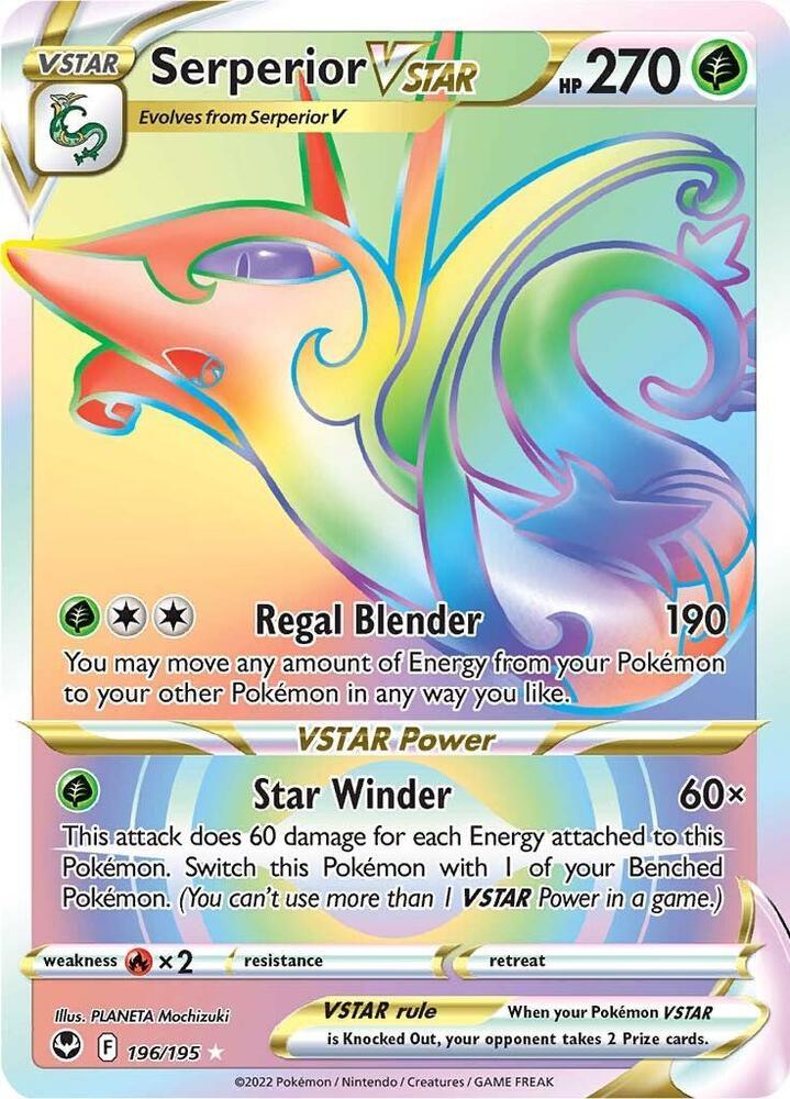 Sword & Shield: Silver Tempest Serperior VSTAR (196/195) [Sword & Shield: Silver Tempest] - Trading Card World