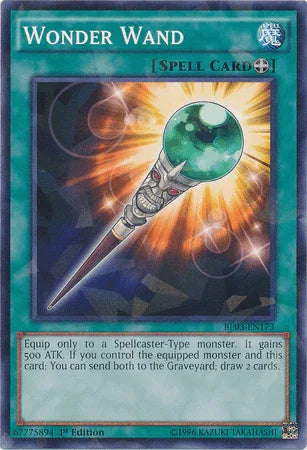 1st Edition, Battle Pack 3: Monster League, Equip Spell, Shatterfoil Rare, Spell Wonder Wand [BP03-EN173] Shatterfoil Rare - Trading Card World