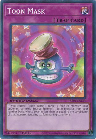 1st Edition, Common, Normal Trap, Speed Duel: Match of the Millennium, Trap Toon Mask [SS04-ENB24] Common - Trading Card World