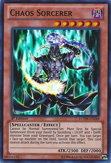 1st Edition, Dark, Effect Monster, Legendary Collection 3: Yugi's World, Spellcaster, Super Rare, Unlimited Chaos Sorcerer [LCYW-EN248] Super Rare - Trading Card World