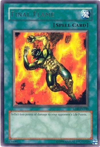 Normal Spell, Rare, Spell, The Legend of Blue Eyes White Dragon, Unlimited Final Flame [LOB-EN100] Rare - Trading Card World
