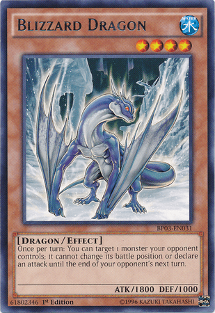 1st Edition, Battle Pack 3: Monster League, Dragon, Effect Monster, Rare, Water Blizzard Dragon [BP03-EN031] Rare - Trading Card World