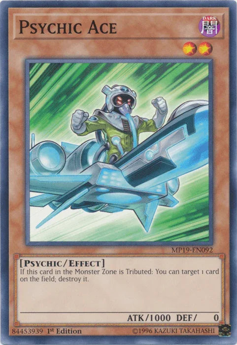 1st Edition, 2019 Gold Sarcophagus Tin Mega Pack, Common, Dark, Effect Monster, Psychic, Unlimited Psychic Ace [MP19-EN092] Common - Trading Card World