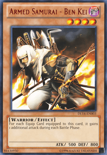 Dark, Duelist League Promo, Effect Monster, Rare, Unlimited, Warrior Armed Samurai - Ben Kei (Red) [DL14-EN003] Rare - Trading Card World