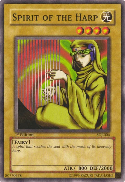 1st Edition, Common, Fairy, Light, Normal Monster, Starter Deck: Joey, Unlimited Spirit of the Harp [SDJ-004] Common - Trading Card World