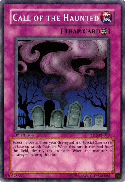 1st Edition, Common, Continuous Trap, Structure Deck: Warrior's Triumph, Trap Call Of The Haunted [SD5-EN033] Common - Trading Card World