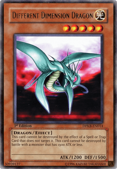 1st Edition, Dragon, Duelist Pack: Kaiba, Effect Monster, Light, Rare, Unlimited Different Dimension Dragon [DPKB-EN014] Rare - Trading Card World