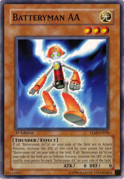 1st Edition, Common, Effect Monster, Light, The Lost Millennium, Thunder, Unlimited Batteryman AA [TLM-EN030] Common - Trading Card World