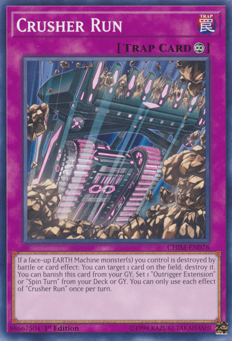 1st Edition, Chaos Impact, Common, Continuous Trap, Trap, Unlimited Crusher Run [CHIM-EN076] Common - Trading Card World