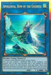 1st Edition, Fairy, Gold Rare, Link/ Effect Monster, Maximum Gold, Wind Apollousa, Bow of the Goddess (Alternate Art) [MAGO-EN041] Gold Rare - Trading Card World
