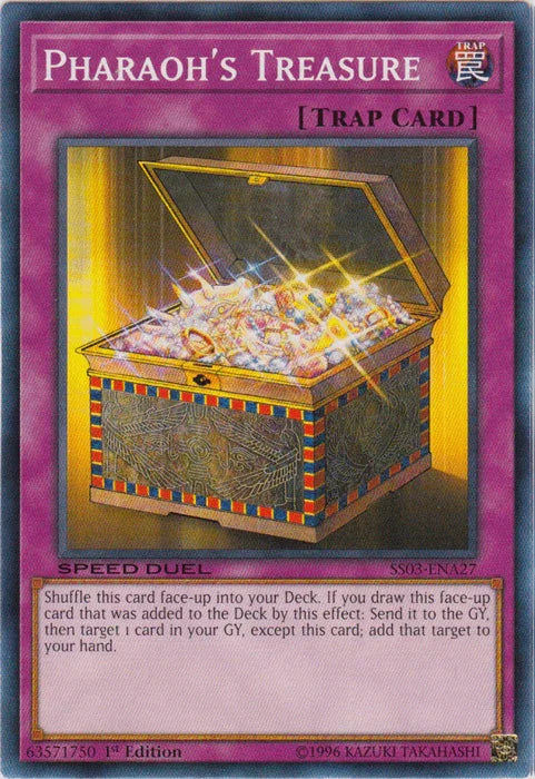 1st Edition, Common, Normal Trap, Speed Duel: Ultimate Predators, Trap Pharaoh's Treasure [SS03-ENA27] Common - Trading Card World