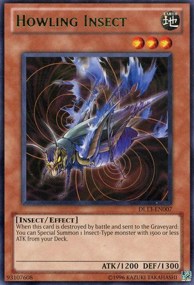 Duelist League Promo, Earth, Effect Monster, Insect, Rare, Unlimited Howling Insect (Green) [DL13-EN007] Rare - Trading Card World