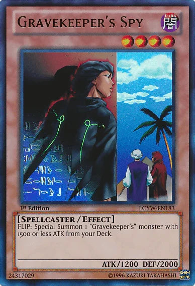 1st Edition, Dark, Effect Monster, Legendary Collection 3: Yugi's World, Spellcaster, Ultra Rare, Unlimited Gravekeeper's Spy [LCYW-EN183] Ultra Rare - Trading Card World