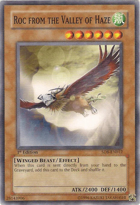 1st Edition, Common, Effect Monster, Structure Deck: Lord of the Storm, Unlimited, Wind, Winged Beast Roc from the Valley of Haze [SD8-EN012] Common - Trading Card World
