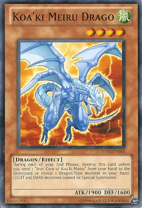 Common, Dragon, Effect Monster, Turbo Pack: Booster Three, Unlimited, Wind Koa'ki Meiru Drago [TU03-EN015] Common - Trading Card World