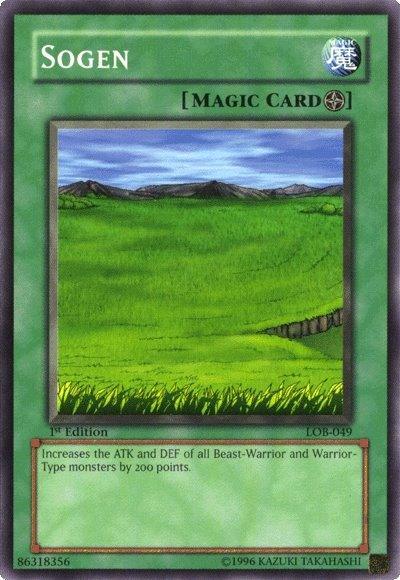 1st Edition, Common, Field Spell, Spell, The Legend of Blue Eyes White Dragon, Unlimited Sogen [LOB-049] Common - Trading Card World