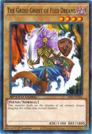 1st Edition, Common, Dark, Fiend, Normal Monster, Speed Duel: Twisted Nightmares The Gross Ghost of Fled Dreams [SS05-ENA06] Common - Trading Card World