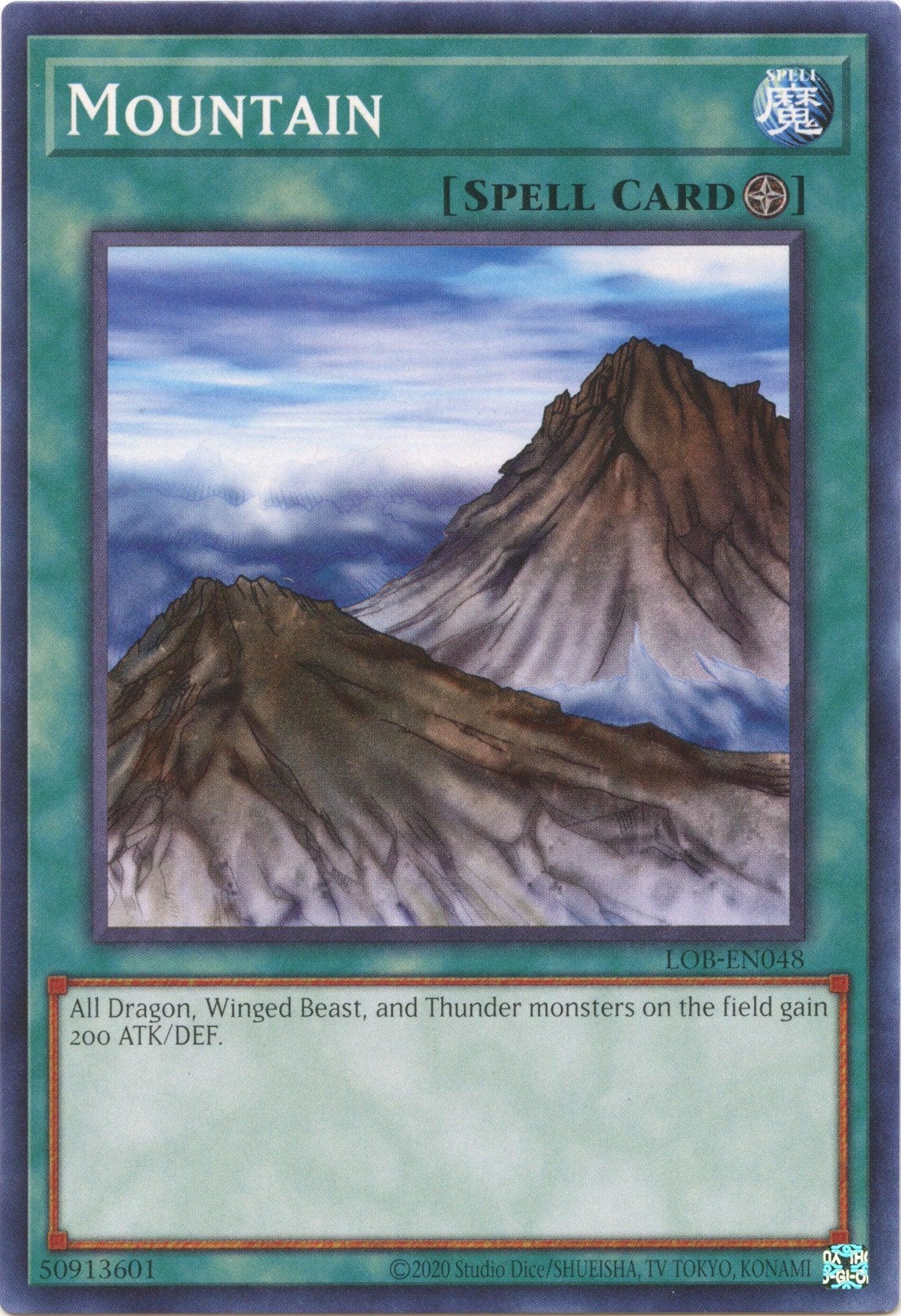 Common, Field Spell, Legend of Blue Eyes White Dragon (25th Anniversary Edition), Spell, Unlimited Mountain (25th Anniversary) [LOB-EN048] Common - Trading Card World
