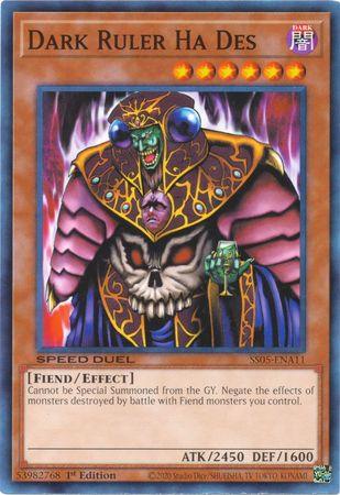 1st Edition, Common, Dark, Effect Monster, Fiend, Speed Duel: Twisted Nightmares Dark Ruler Ha Des [SS05-ENA11] Common - Trading Card World