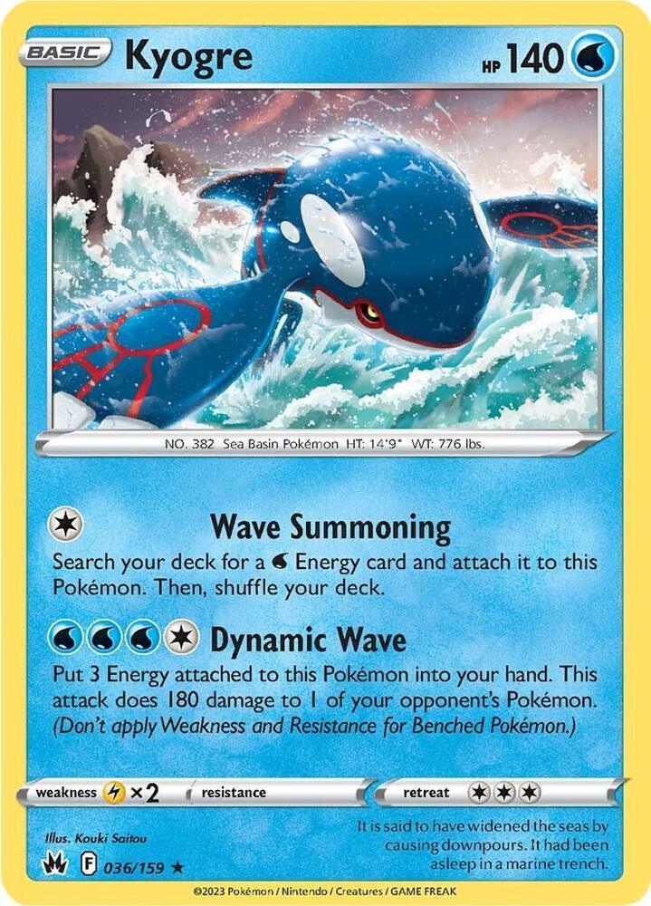 036, Miscellaneous Cards Kyogre (036/159) (Cosmos Holo) [Miscellaneous Cards] - Trading Card World