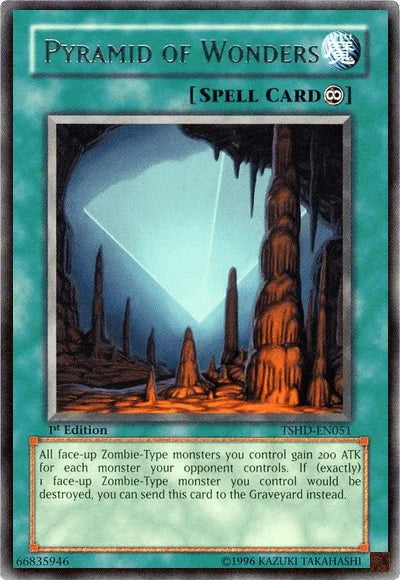 1st Edition, Continuous Spell, Rare, Spell, The Shining Darkness, Unlimited Pyramid of Wonders [TSHD-EN051] Rare - Trading Card World