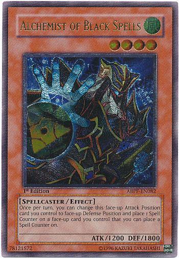 1st Edition, Absolute Powerforce, Effect Monster, Spellcaster, Ultimate Rare, Unlimited, Wind Alchemist of Black Spells [ABPF-EN082] Ultimate Rare - Trading Card World