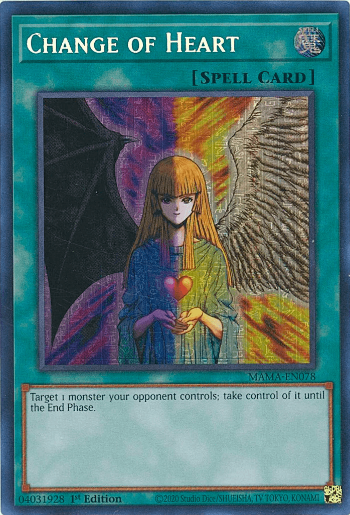 1st Edition, Magnificent Mavens, Normal Spell, Spell, Ultra Pharaoh's Rare Change of Heart [MAMA-EN078] Ultra Pharaoh's Rare - Trading Card World