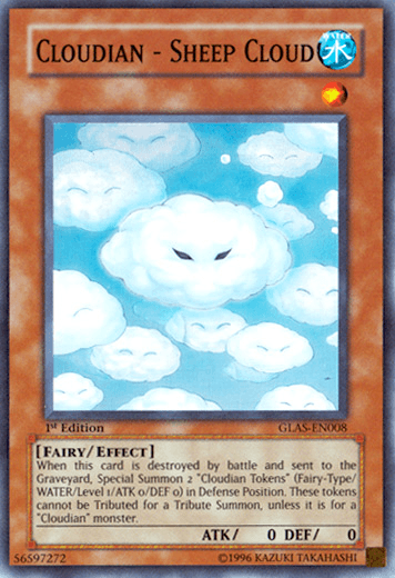 1st Edition, Effect Monster, Fairy, Gladiator's Assault, Super Rare, Unlimited, Water Cloudian - Sheep Cloud [GLAS-EN008] Super Rare - Trading Card World