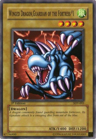 1st Edition, Common, Dragon, Normal Monster, Starter Deck: Yugi, Unlimited, Wind Winged Dragon, Guardian of the Fortress #1 [SDY-003] Common - Trading Card World