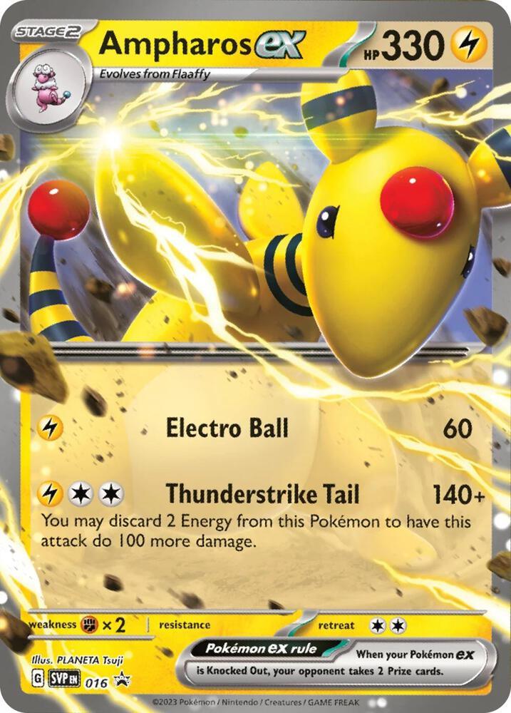 Scarlet & Violet: Black Star Promos Ampharos ex (016) [Scarlet & Violet: Black Star Promos] - Trading Card World