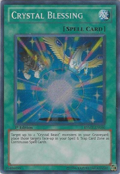 1st Edition, Normal Spell, Ra Yellow Mega Pack, Secret Rare, Spell, Unlimited Crystal Blessing [RYMP-EN050] Secret Rare - Trading Card World
